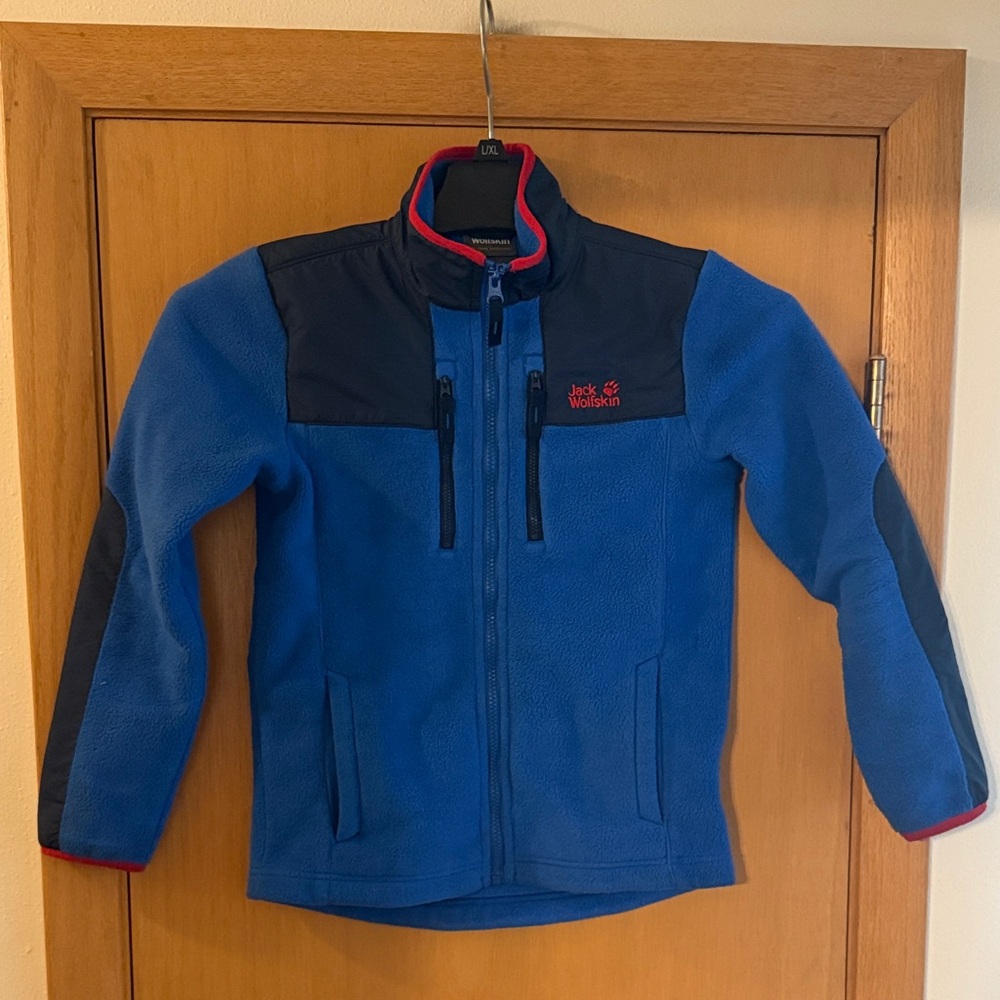 Jack Wolfskin Kids Boys Fleece Full Zip Sweatshirt Blue Size 8-10 (140)